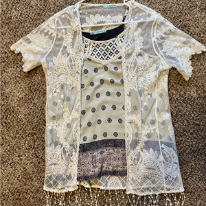 Maurice’s 2 piece, camisole and lace cover